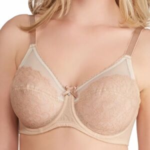 WACOAL Retro Chic Semi-sheer Chantilly Lace & Stretch Mesh Bra size 38G